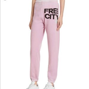 Free city pink sweatpants